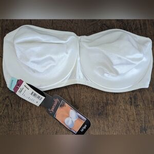 💮 NWT Sears White Strapless Bra; Size: 36D